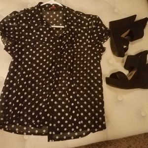 Forever21 Polka dot blouse
